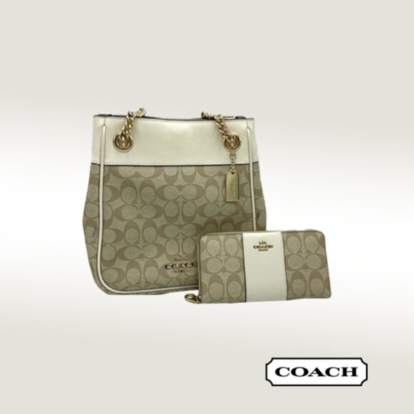 Coach Cammie Chain Bucket Bag 2 Piece Set - Picture 1 of 16